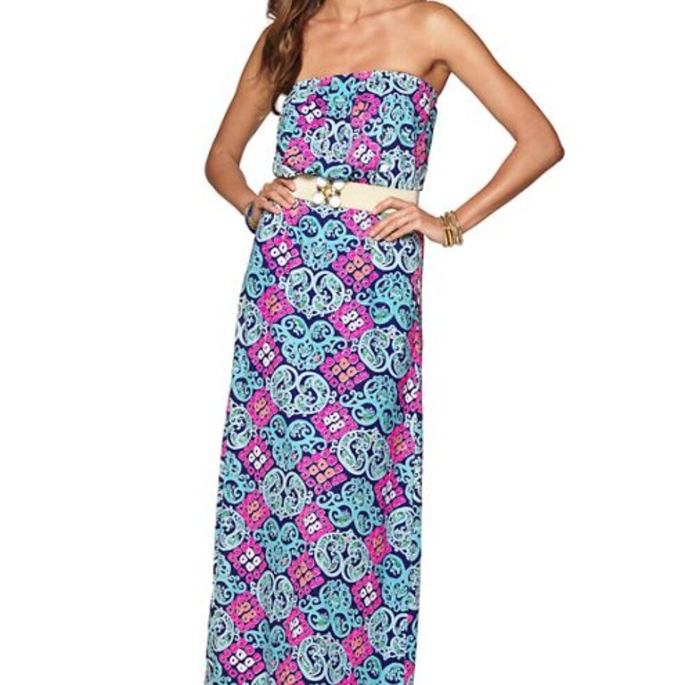 Lilly Pulitzer Like New Marlisa Behind the Gate Maxi Dress-Large